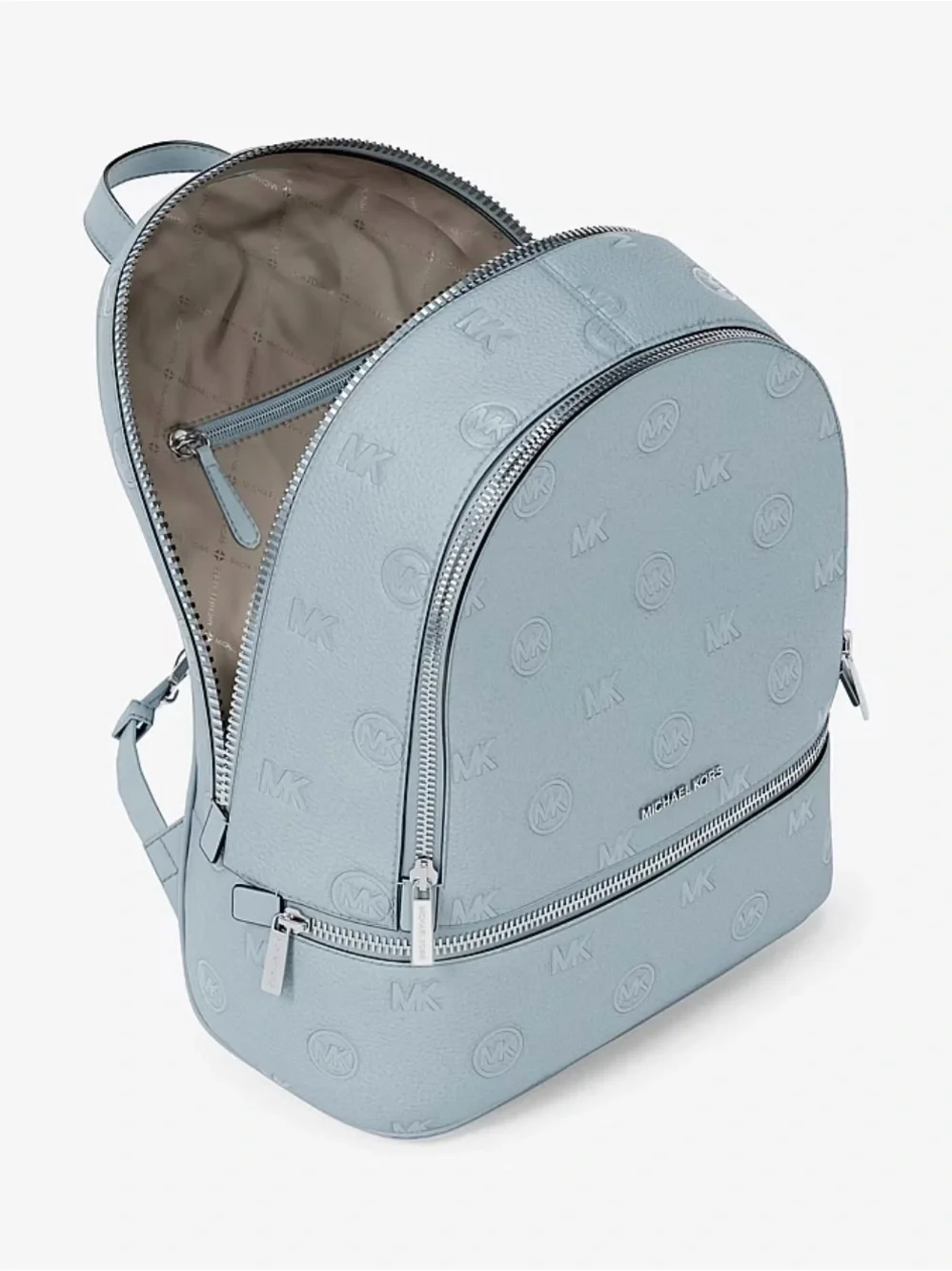 Michael Kors Pale Ocean Rhea Debossed Backpack